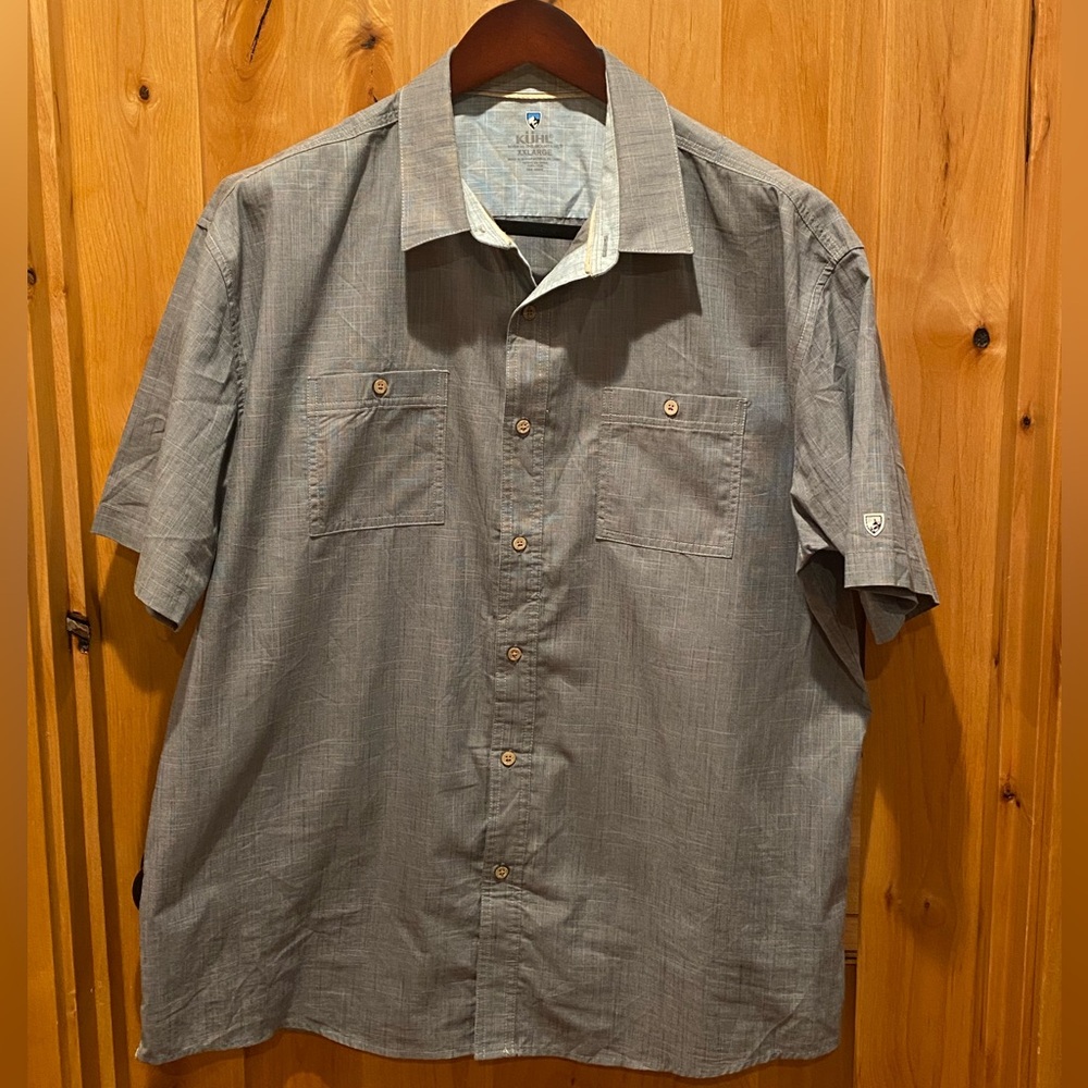 KUHL XXL button down Men's Gray Short Sleeve Shirt